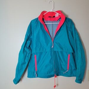 Woolrich Women’s Windbreaker Zip Up Rain Jacket Sea Jade Teal Size Medium
